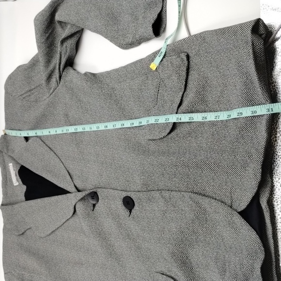 Louben Vintage Long Blazer Jacket Size 12 Black And White - Picture 9 of 11